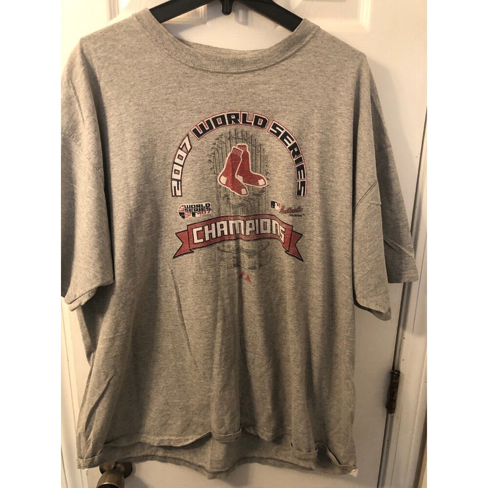 Majestic MLB Boston Red Sox 2007 World Series Champions T Shirt‎ Men’s Size 2XL